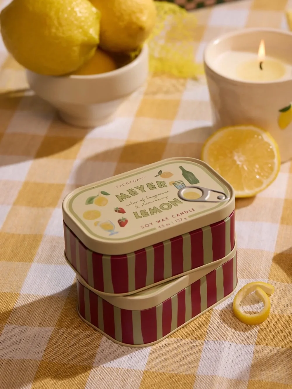Paddywax Bistro 4.5 oz Tin Candle Meyer Lemon